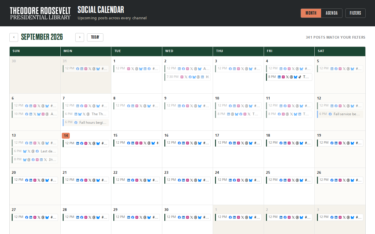 Screenshot of Social Calendar